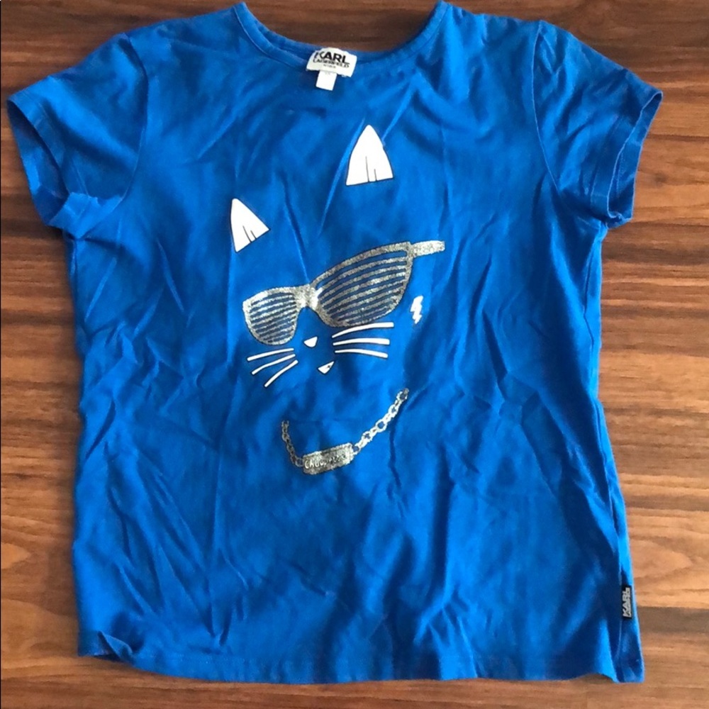 Blue cool cat shirt from Karl LagerFeld